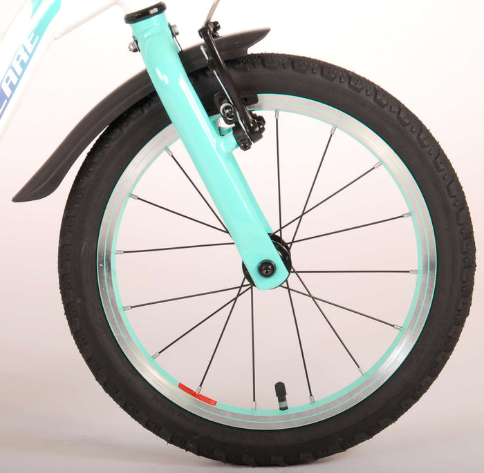Volare Glamour Barncykel 16 tum, Pearl Mint Grön - Lilla Cykelbutiken