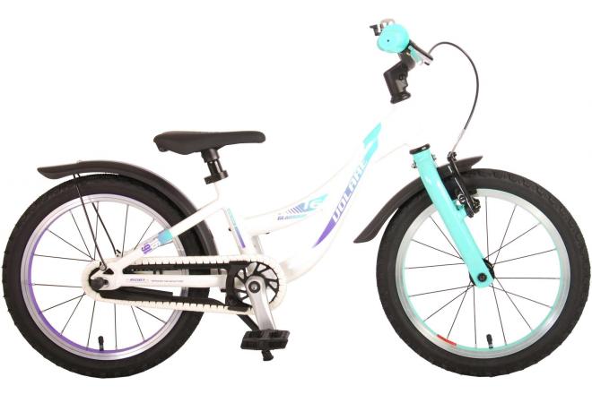 Volare Glamour Barncykel 16 tum, Pearl Mint Grön - Lilla Cykelbutiken