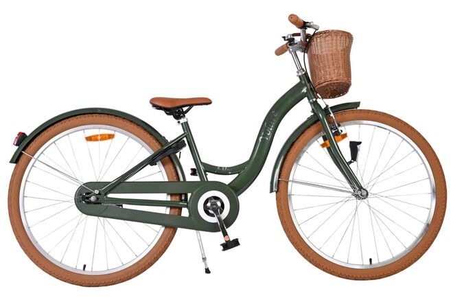 Volare Ashley Grön 26 tum – Barncykel med korg