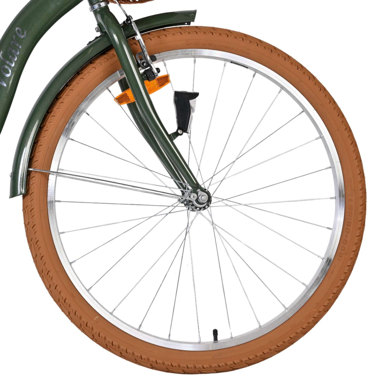 Volare Ashley Grön 26 tum – Barncykel med korg