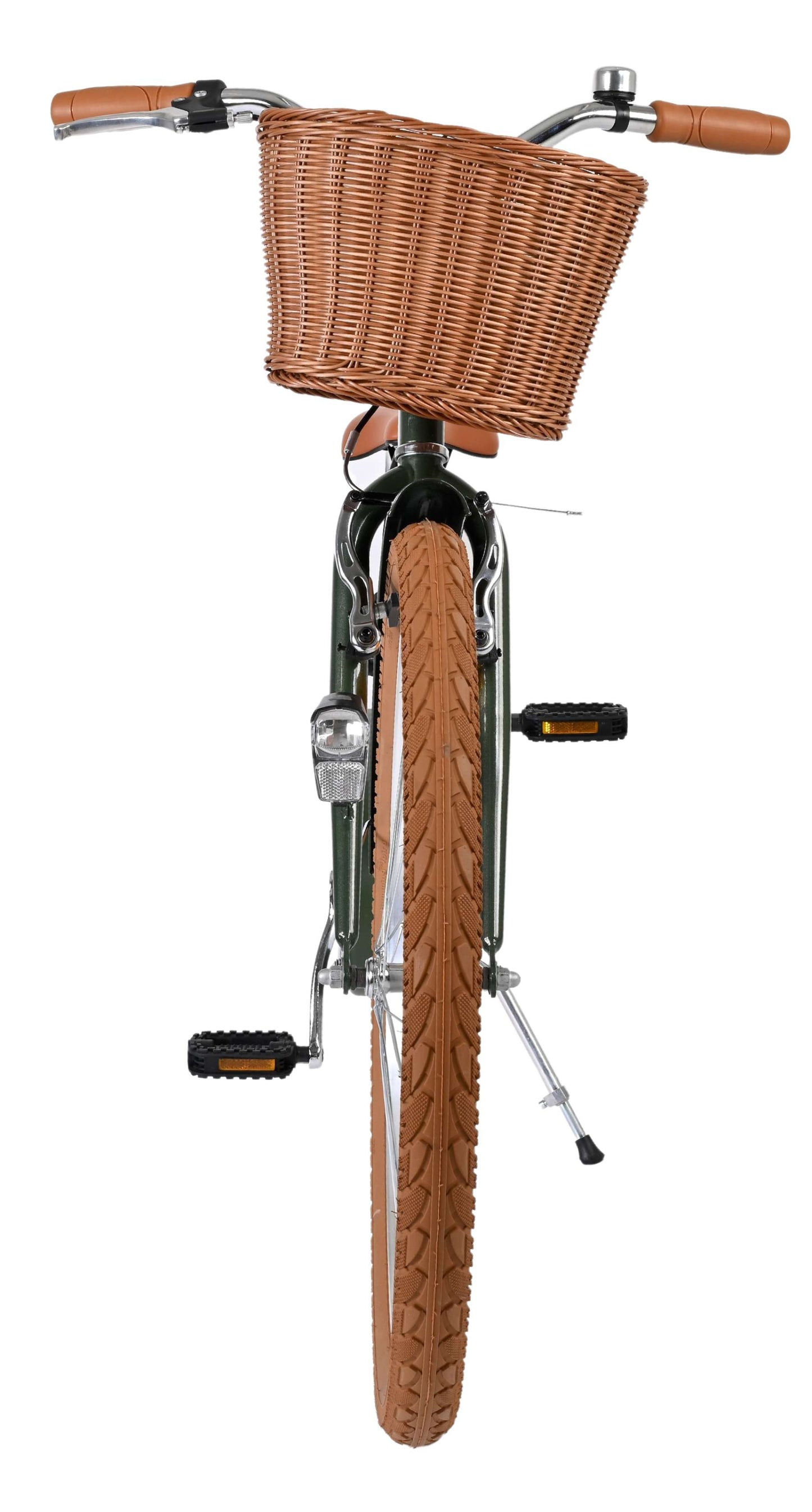 Volare Ashley Grön 26 tum – Barncykel med korg