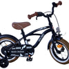Volare Black Cruiser 12-tums Barncykel – Svart med Stödhjul, För Barn 3-4 år