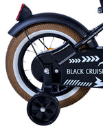 Volare Black Cruiser Barncykel 12 tum, Svart - Lilla Cykelbutiken