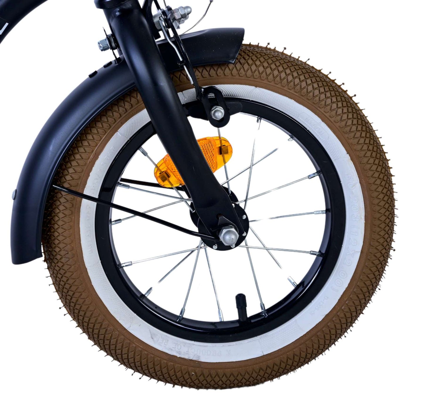 Volare Black Cruiser Barncykel 12 tum, Svart - Lilla Cykelbutiken