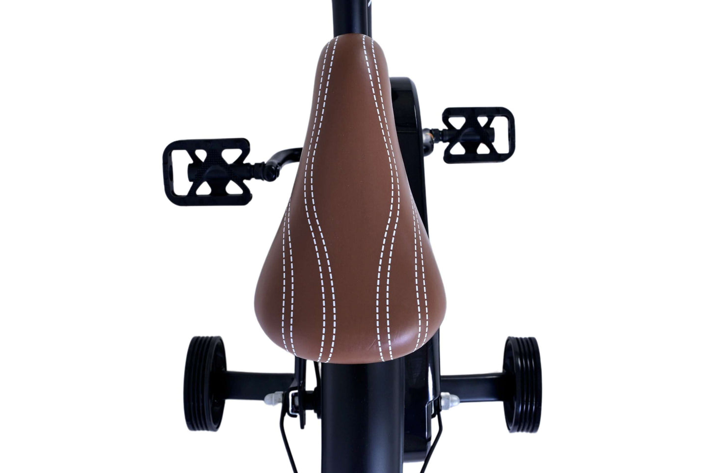 Volare Black Cruiser 12-tums Barncykel – Svart med Stödhjul, För Barn 3-4 år
