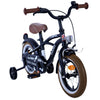 Volare Black Cruiser 12-tums Barncykel – Svart med Stödhjul, För Barn 3-4 år