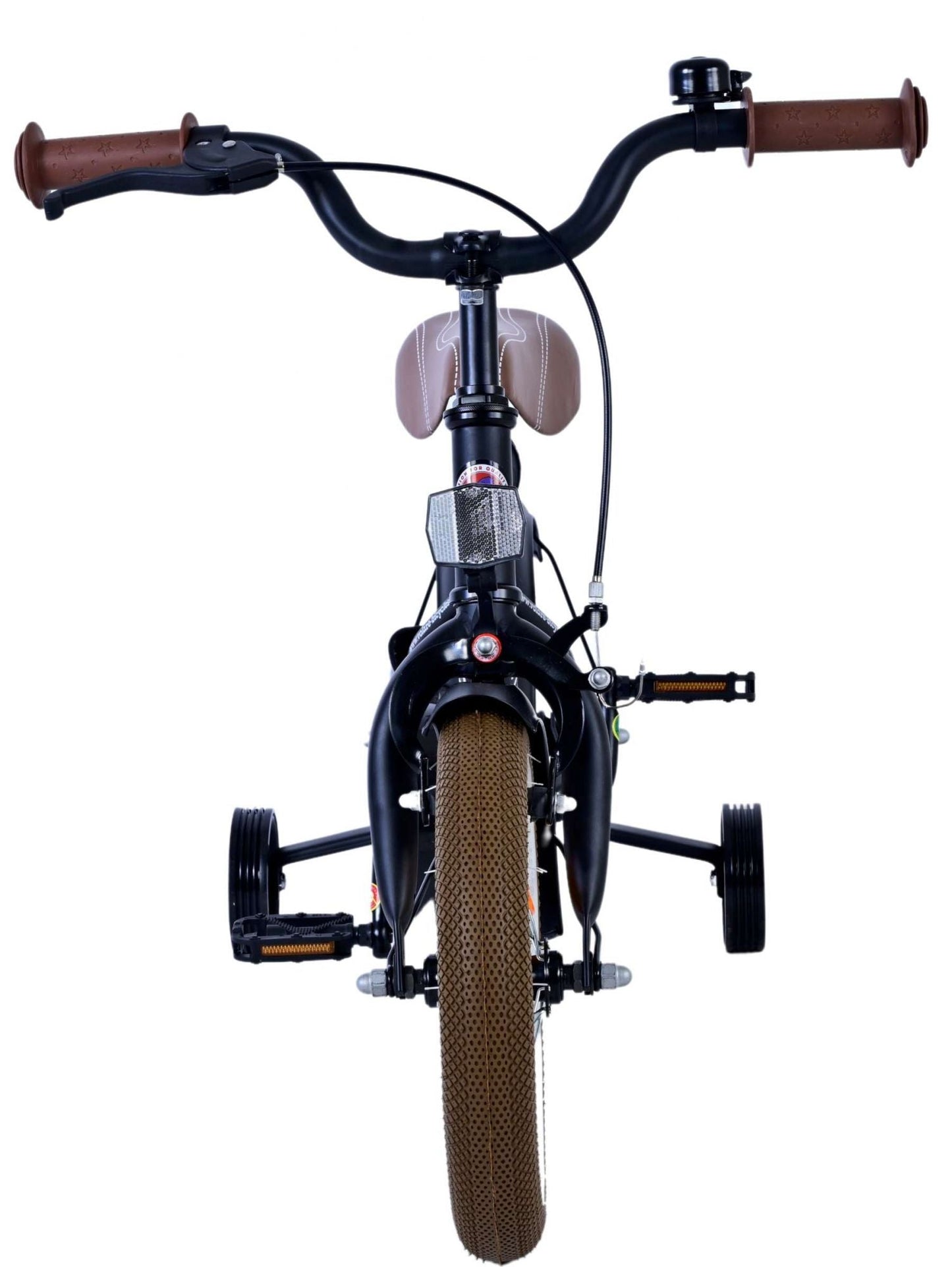 Volare Black Cruiser Barncykel 12 tum, Svart - Lilla Cykelbutiken