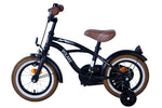 Volare Black Cruiser 12-tums Barncykel – Svart med Stödhjul, För Barn 3-4 år