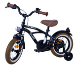Volare Black Cruiser Barncykel 12 tum, Svart - Lilla Cykelbutiken
