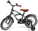 Volare Black Cruiser Barncykel 14 tum, Svart - Lilla Cykelbutiken
