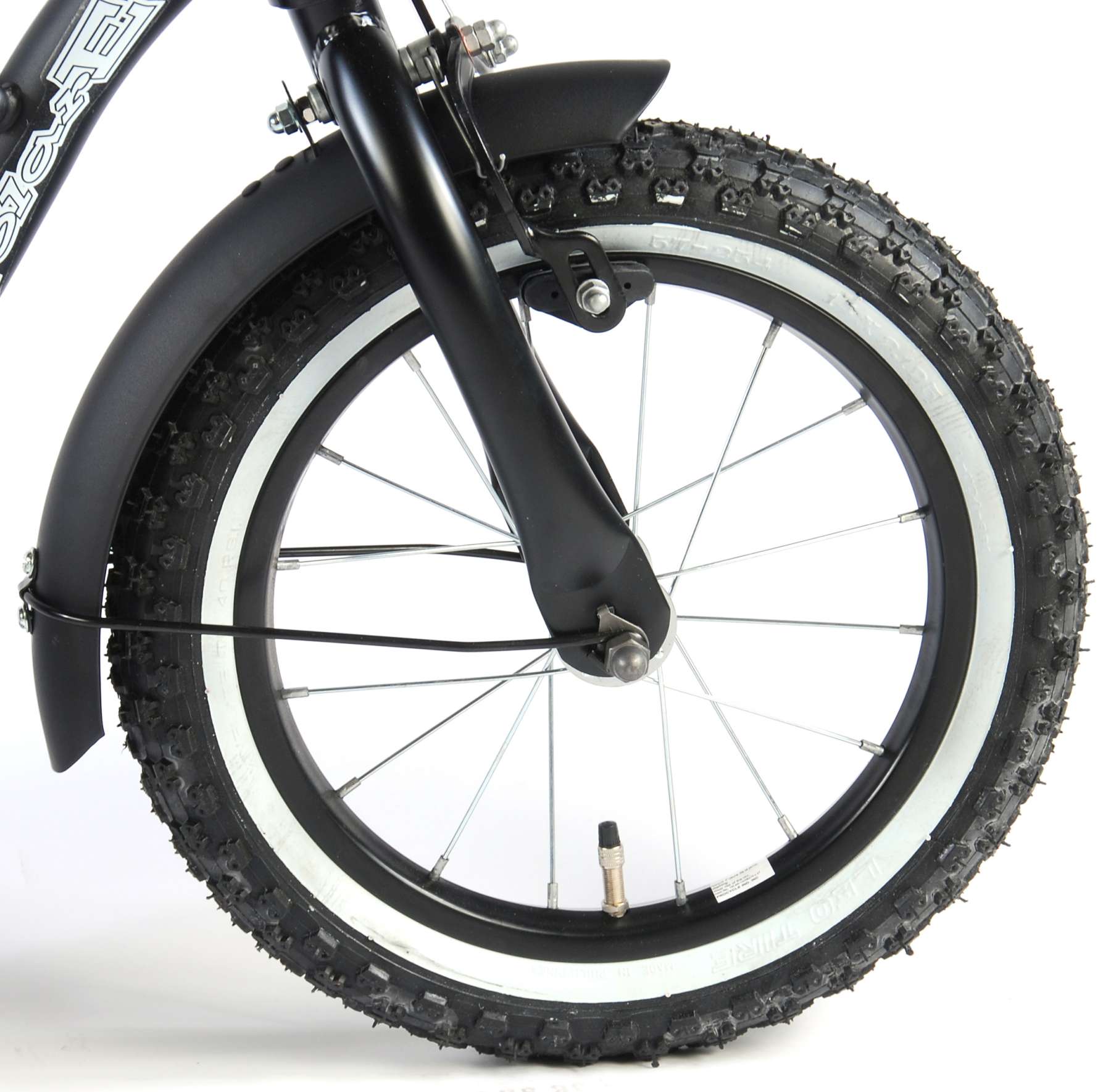 Volare Black Cruiser Barncykel 14 tum, Svart - Lilla Cykelbutiken