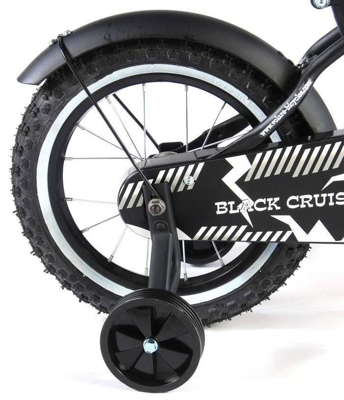 Volare Black Cruiser Barncykel 14 tum, Svart - Lilla Cykelbutiken
