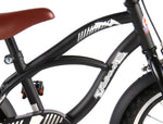 Volare Black Cruiser Barncykel 14 tum, Svart - Lilla Cykelbutiken