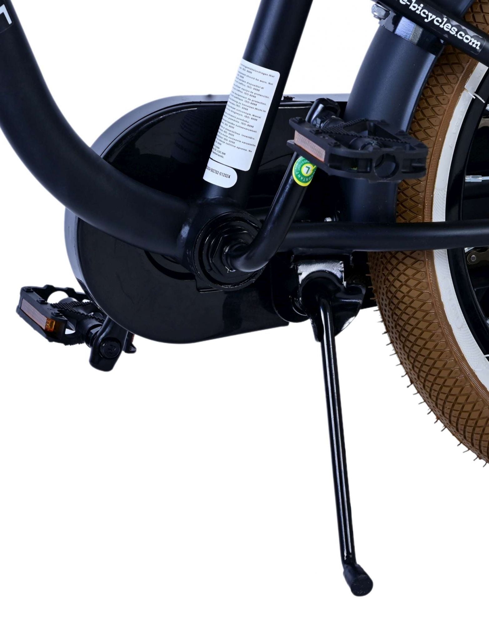 Volare Black Cruiser Barncykel 16 tum, Svart - Lilla Cykelbutiken