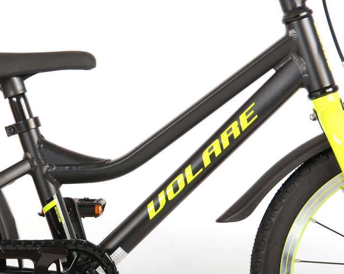 Volare Blaster Barncykel 16 tum, Svart/Grön - Lilla Cykelbutiken