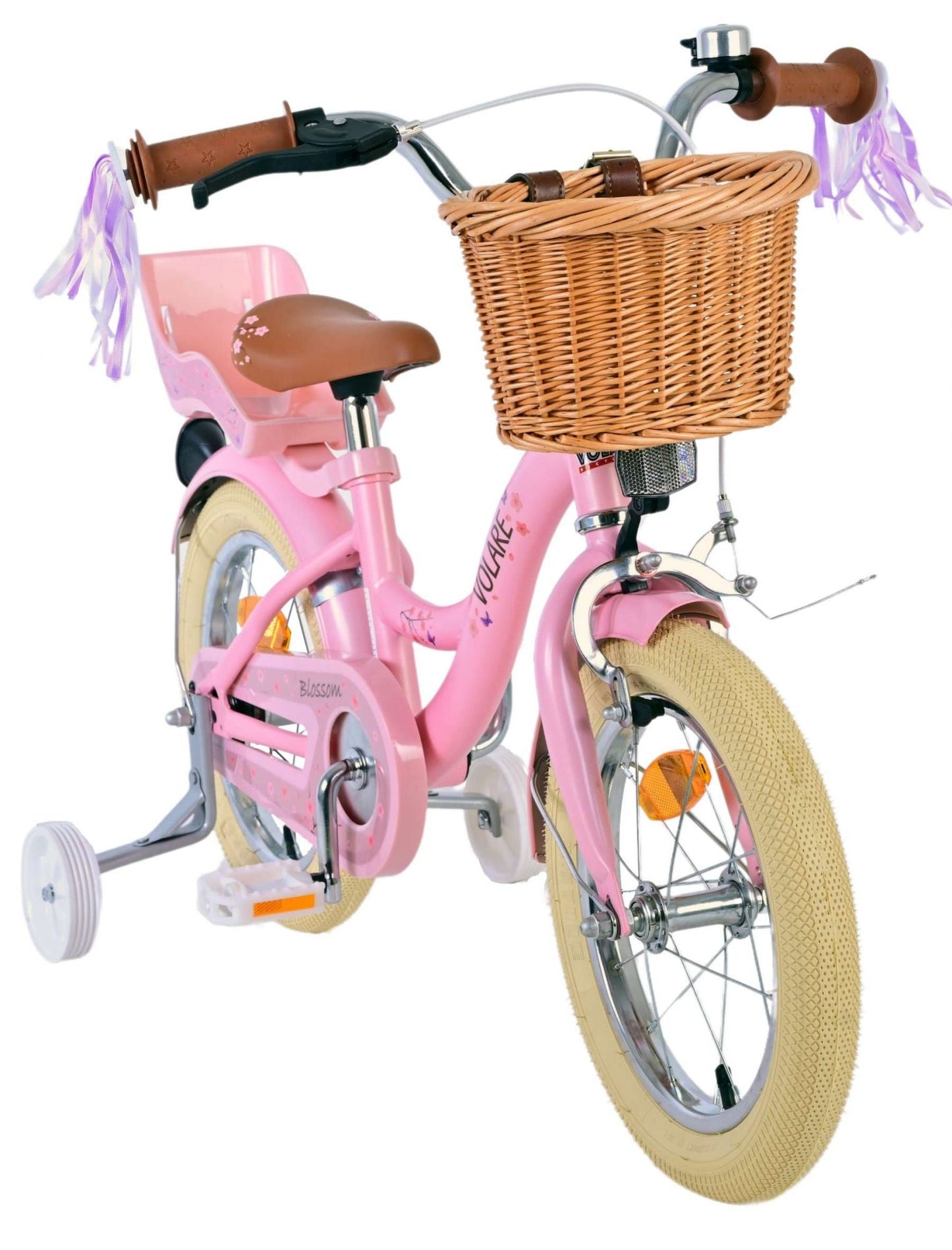 Volare Blossom Barncykel 14 tum, Rosa - Lilla Cykelbutiken