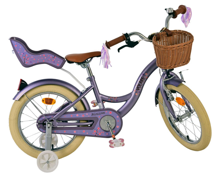 Volare Blossom Barncykel 16 tum, Lila - För barn 4-6 år