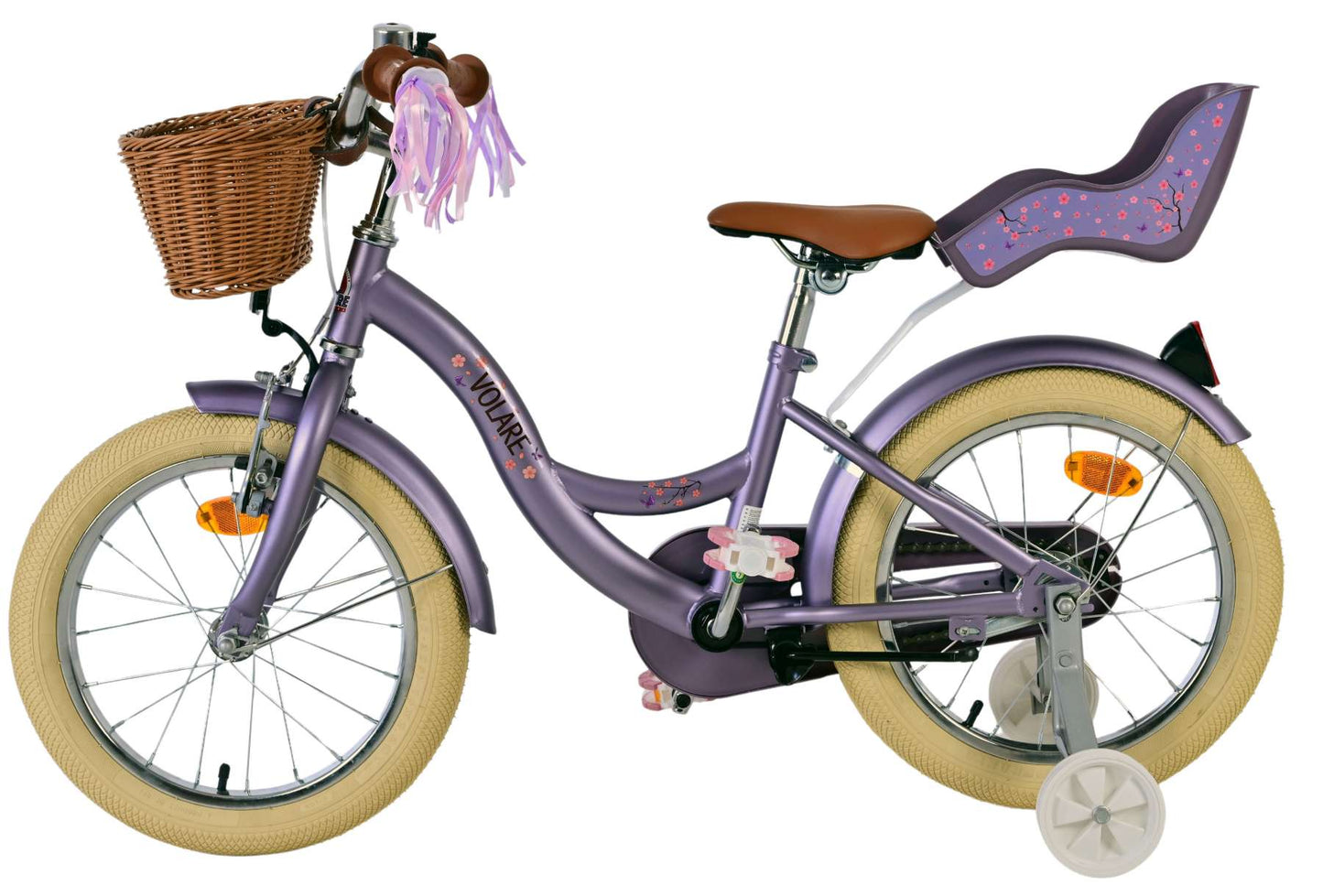 Volare Blossom Barncykel 16 tum, Lila - För barn 4-6 år