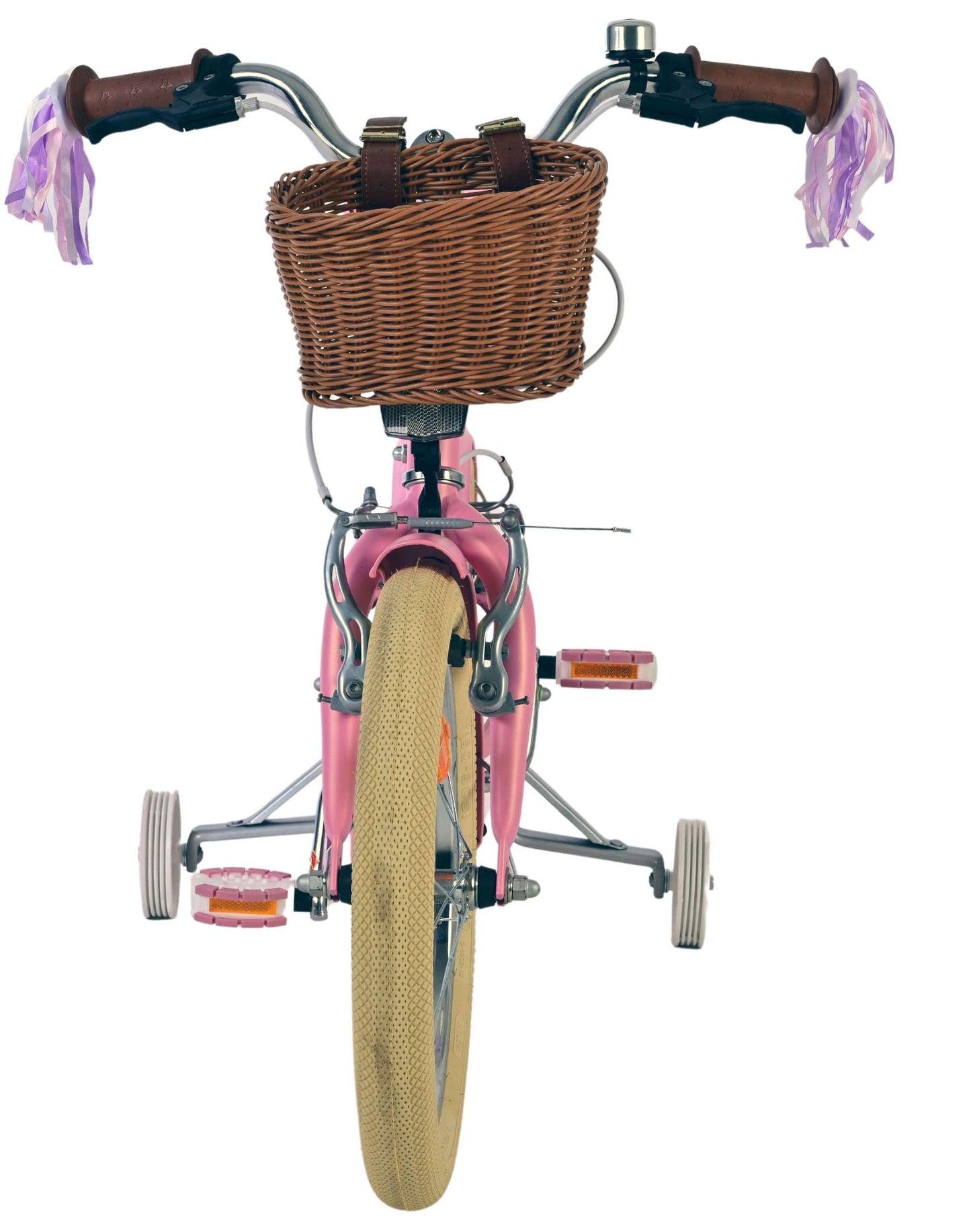 Volare Blossom Rosa 16 tum – Barncykel med två handbromsar