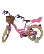 Volare Blossom 16 tum barncykel för tjejer, stödhjul, korg & handbroms - För barn 4-6 år