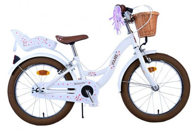 Volare Blossom Barncykel Två Handbromsar 18 tum, Vit - Lilla Cykelbutiken