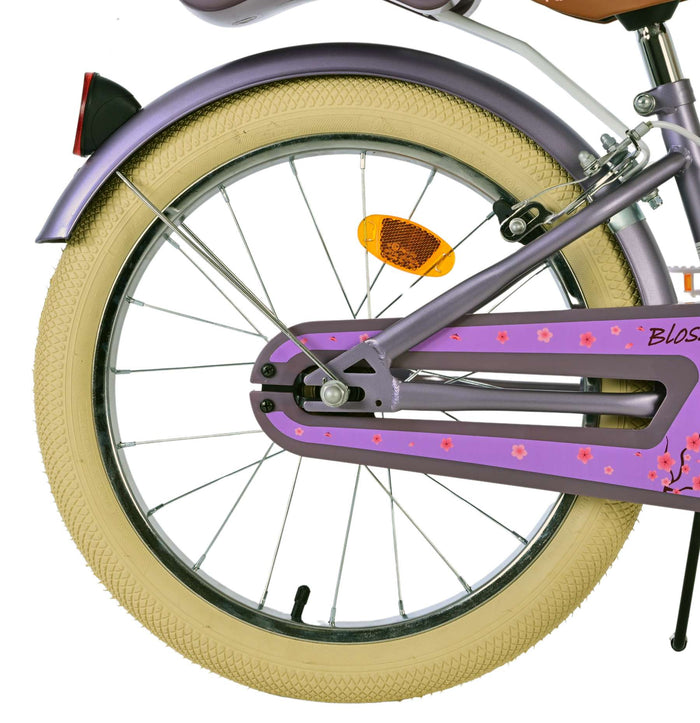 Volare Blossom Barncykel Två Handbromsar 18 tum, Lila - Lilla Cykelbutiken