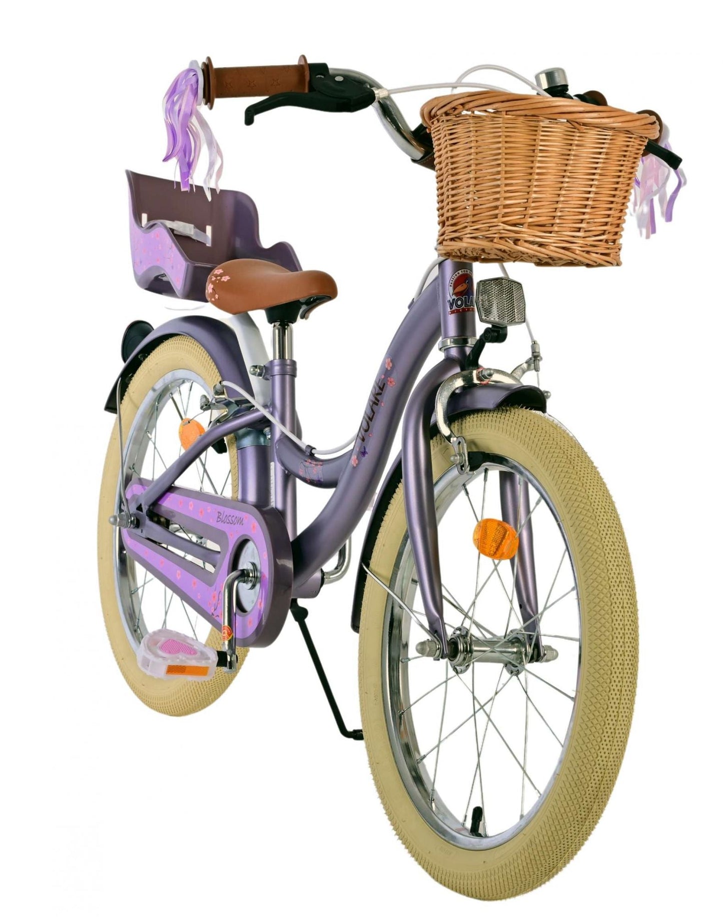 Volare Blossom Barncykel Två Handbromsar 18 tum, Lila - Lilla Cykelbutiken