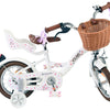 Volare Blossom 12 Tum Barncykel, Vit/Lila Pedalbroms - För barn 3-4 år