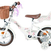 Volare Blossom 12 Tum Barncykel, Vit/Lila Pedalbroms - För barn 3-4 år
