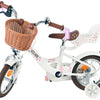 Volare Blossom 12 Tum Barncykel, Vit/Lila Pedalbroms - För barn 3-4 år