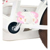 Volare Blossom 12 Tum Barncykel, Vit/Lila Pedalbroms - För barn 3-4 år