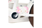 Volare Blossom 12 Tum Barncykel, Vit/Lila Pedalbroms - För barn 3-4 år