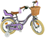 Volare Blossom Barncykel 14 tum, Lila - Lilla Cykelbutiken