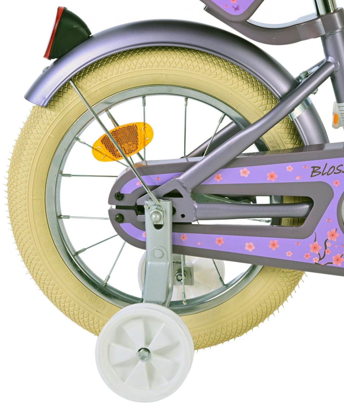 Volare Blossom Barncykel 14 tum, Lila - Lilla Cykelbutiken