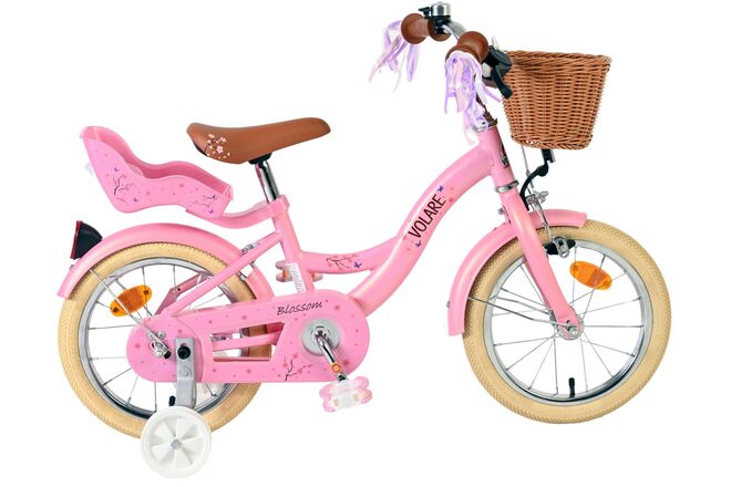 Volare Blossom Barncykel 14 tum, Rosa - För barn 5-5 år