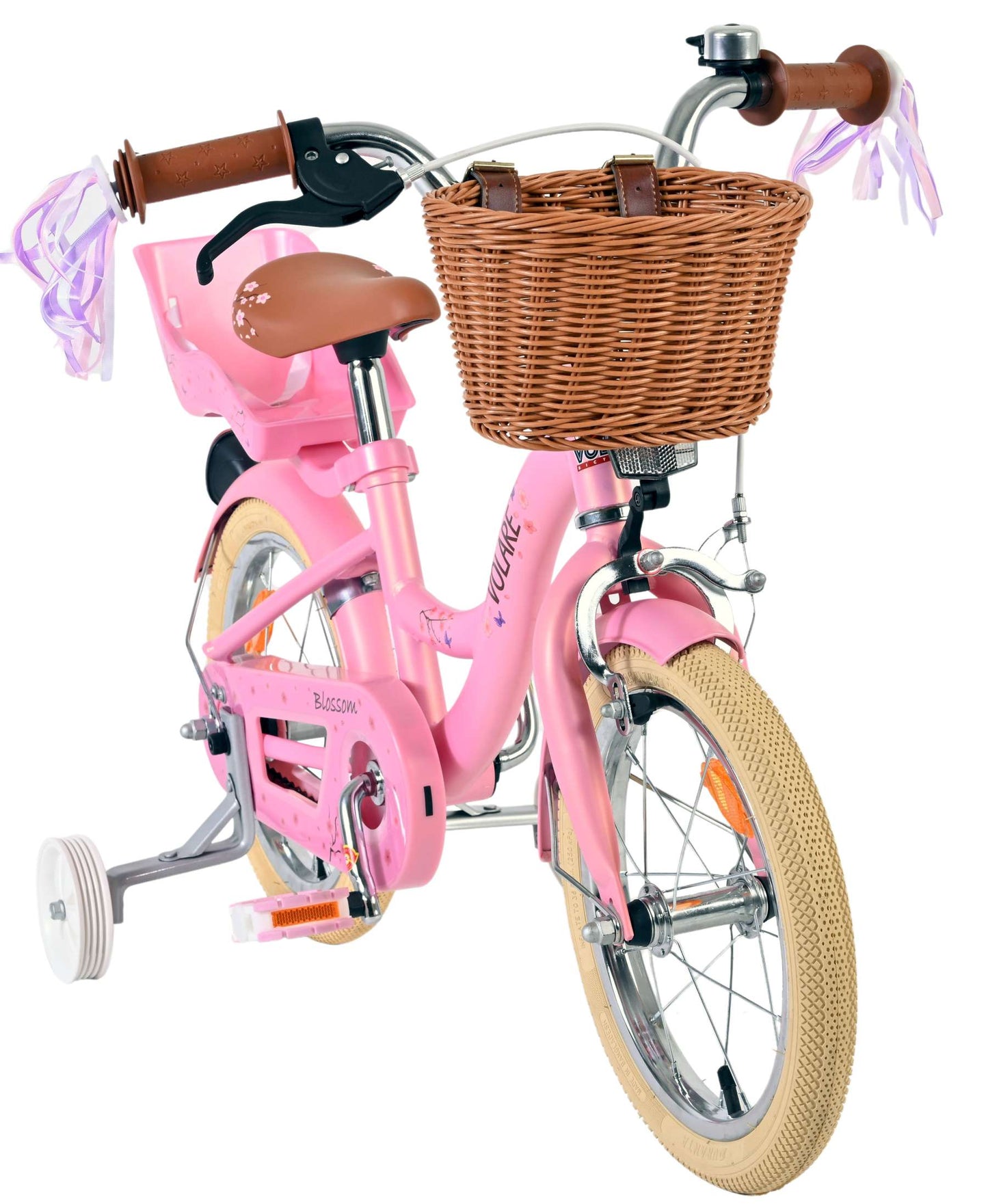 Volare Blossom Barncykel 14 tum, Rosa - För barn 5-5 år