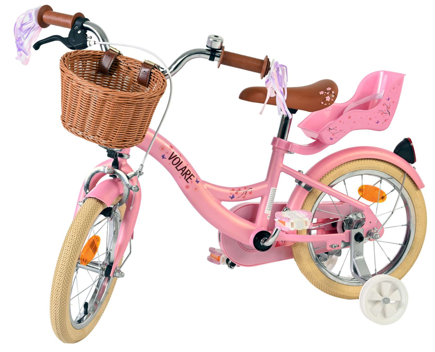 Volare Blossom Barncykel 14 tum, Rosa - För barn 5-5 år