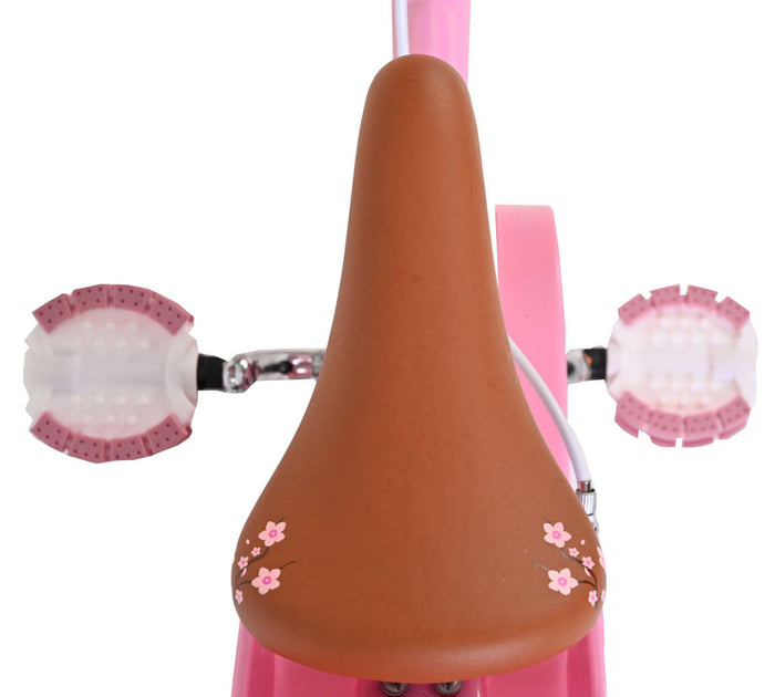 Volare Blossom Barncykel 14 tum, dubbla handbromsar, Rosa - För barn 5-5 år
