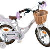 Volare Blossom Barncykel 14 tum, Vit - Lilla Cykelbutiken