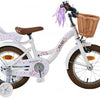 Volare Blossom Barncykel 14 tum, Vit - Lilla Cykelbutiken
