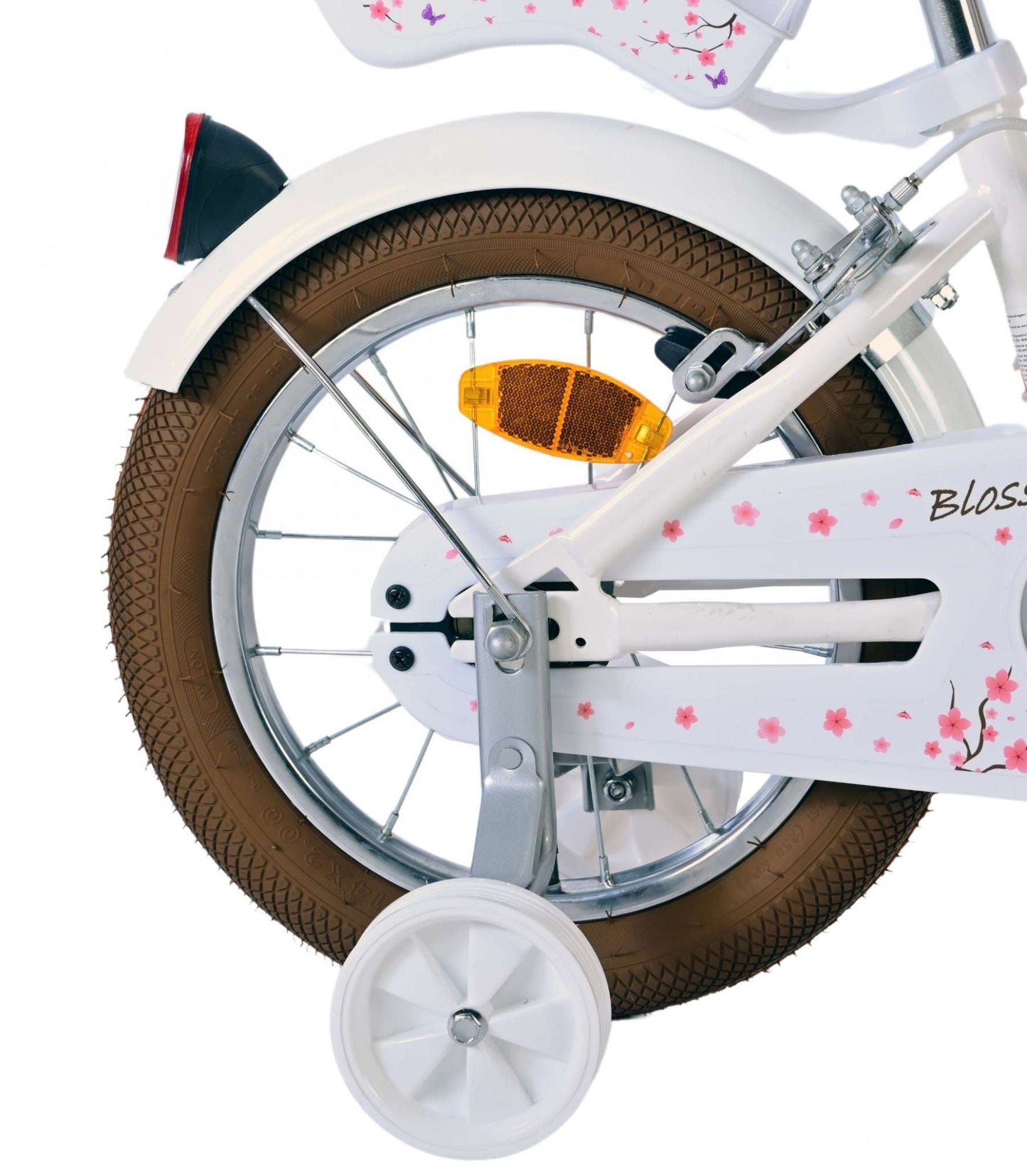 Volare Blossom Barncykel Två Handbromsar 14 tum, Vit - Lilla Cykelbutiken