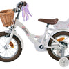 Volare Blossom Barncykel 14 tum, Vit - Lilla Cykelbutiken