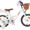 Volare Blossom Barncykel 14 tum, dubbla handbromsar, Vit - För barn 5-5 år