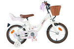 Volare Blossom Barncykel 14 tum, dubbla handbromsar, Vit - För barn 5-5 år