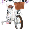 Volare Blossom Barncykel 14 tum, dubbla handbromsar, Vit - För barn 5-5 år