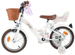Volare Blossom Barncykel 14 tum, dubbla handbromsar, Vit - För barn 5-5 år