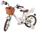 Volare Blossom Barncykel 14 tum, dubbla handbromsar, Vit - För barn 5-5 år