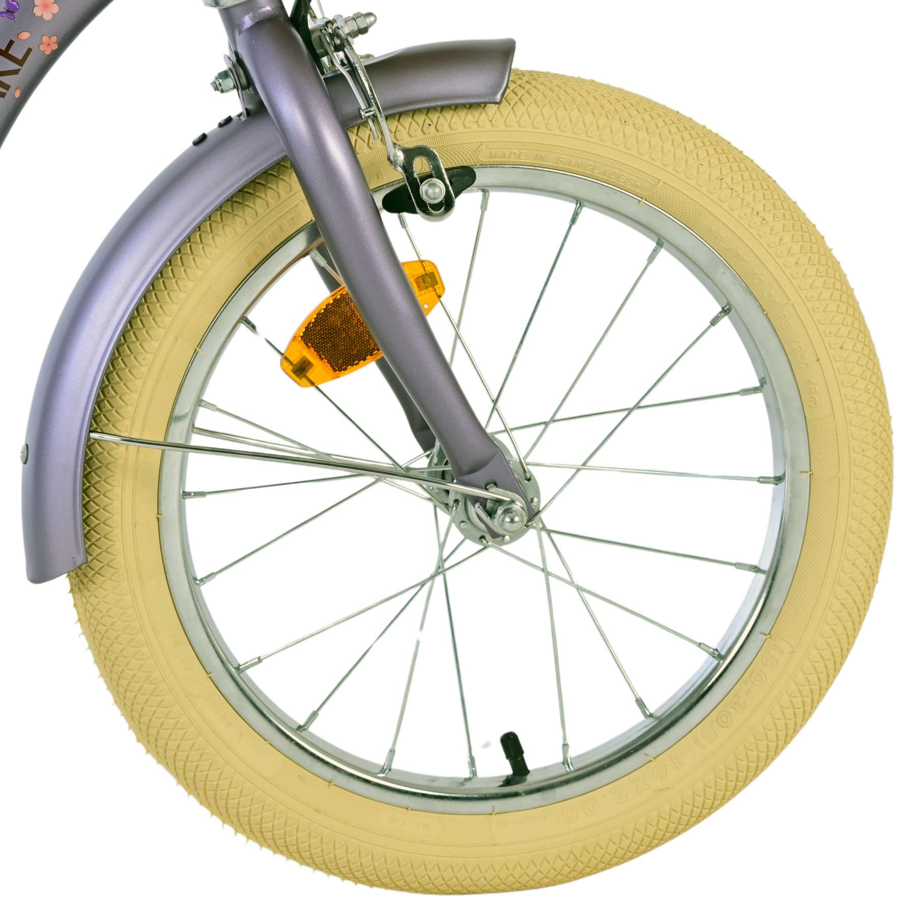Volare Blossom Barncykel 16 tum, Lila - Lilla Cykelbutiken