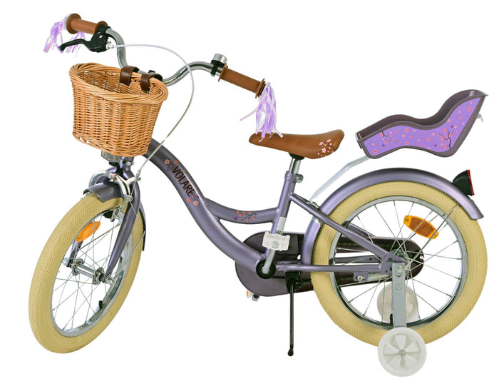 Volare Blossom Barncykel 16 tum, Lila - Lilla Cykelbutiken