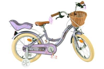 Volare Blossom 16 tum barncykel, Lila Två handbromsar - För barn 4-6 år